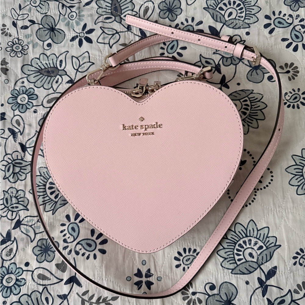 Kate Spade Light Pink Heart Love Shack Crossbody Bag
